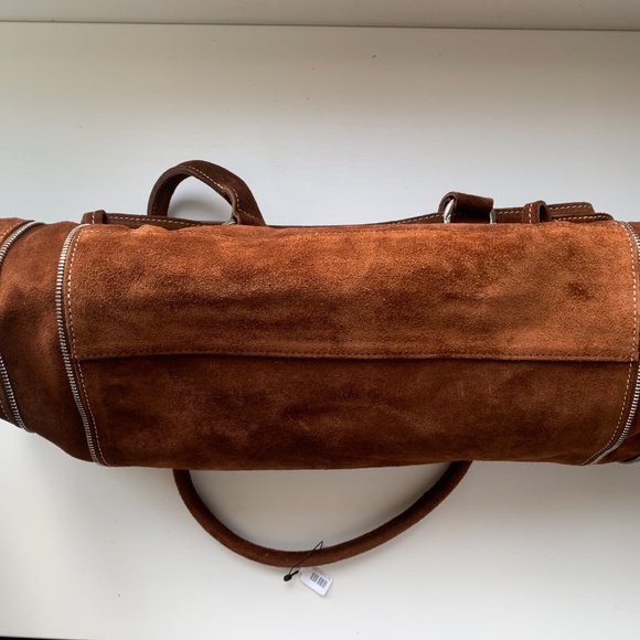 Longchamp Brown Suede Tote Bag - Picture 4 of 6